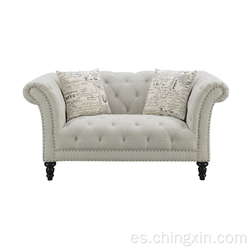 Sofá Conjuntos 2 plazas Classic Tufted Chesterfield Sofá Sofá Tufted Atrás para sala de estar